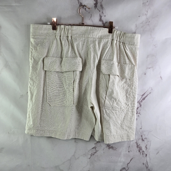 Piazza Sempioni Shorts Mens 50 38 40 X 8 Linen Tan Khaki Beige Vintage - Picture 1 of 10